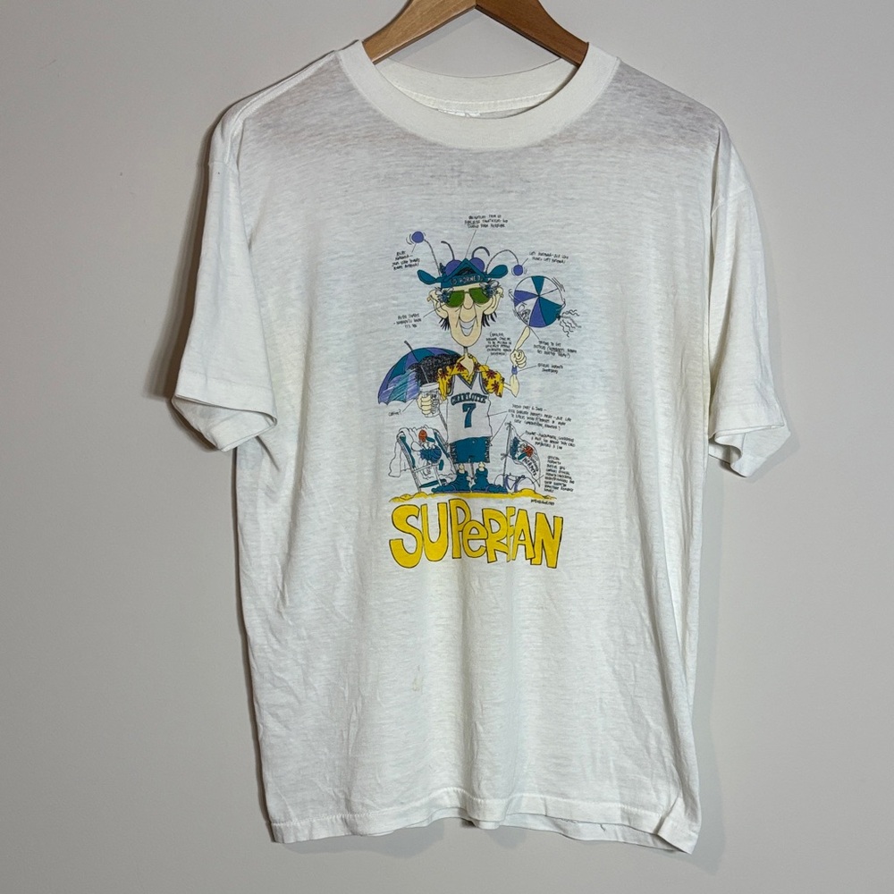 Vintage 1989 Charlotte Hornets Superfan Shirt